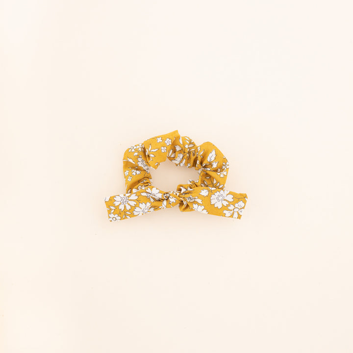 Little Girl's Scrunchie in Mustard Floral