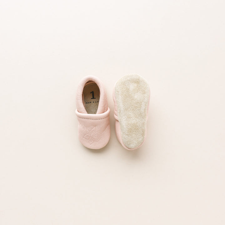 Birth Flower Slip-on Baby Shoes - Blush