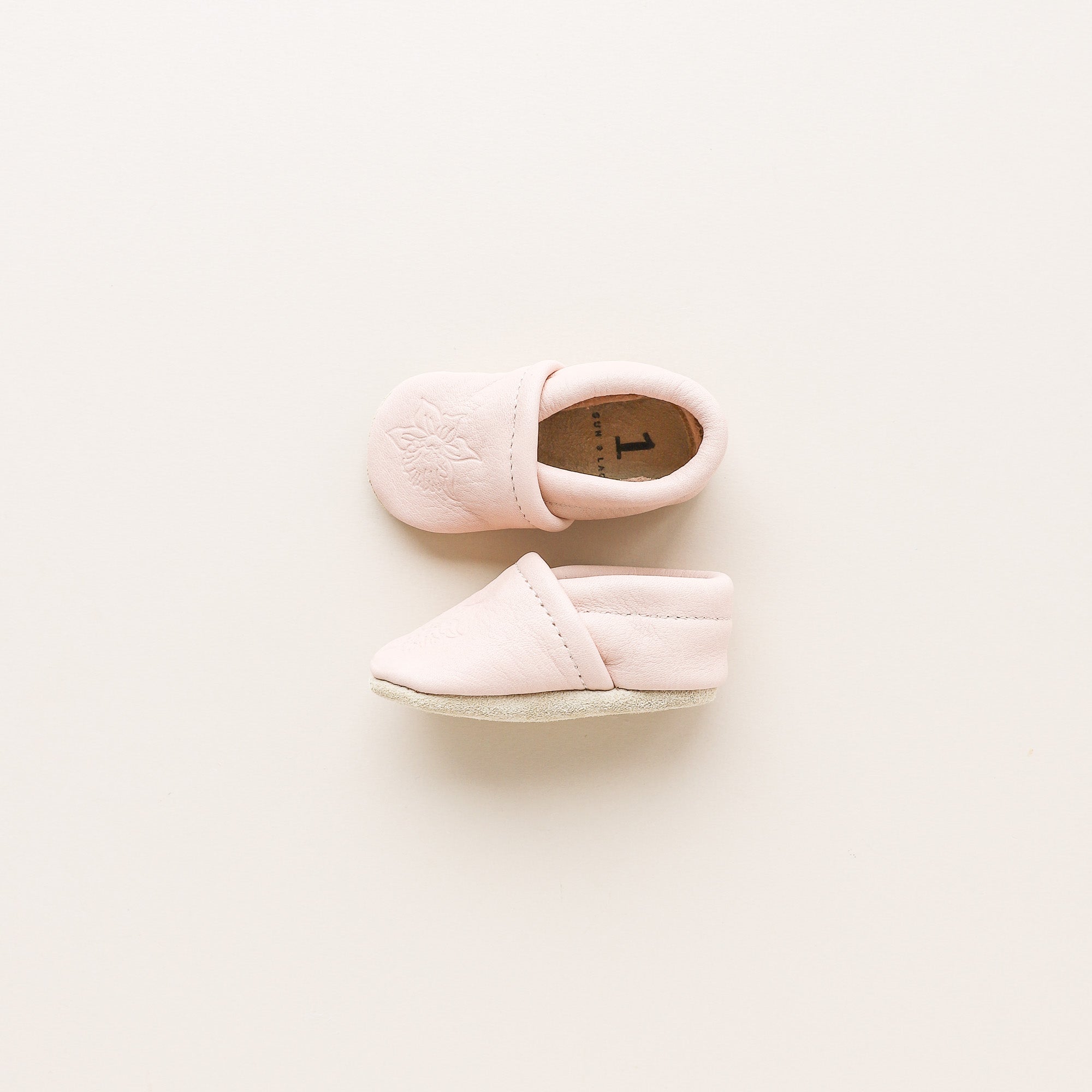 Birth Flower Slip-on Baby Shoes - Blush