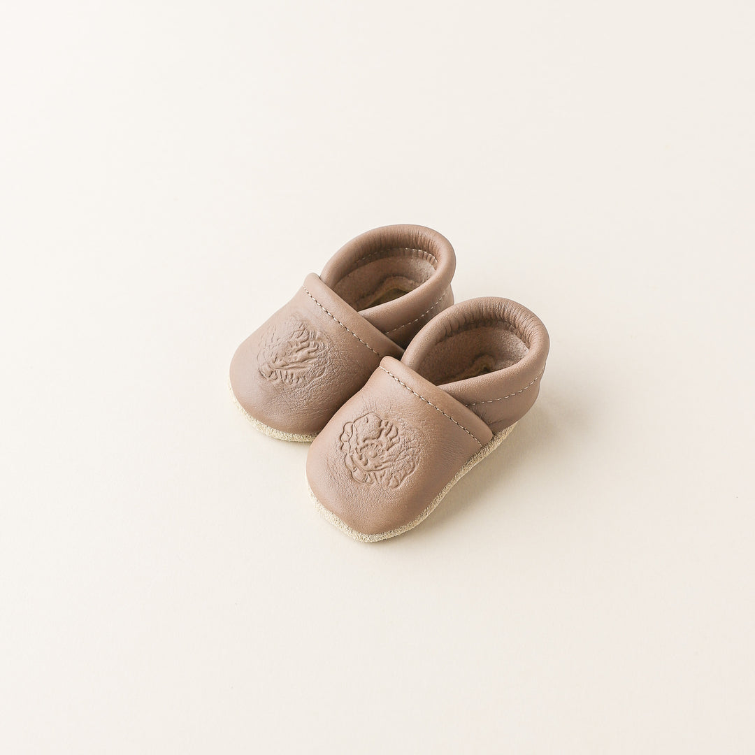Birth Flower Slip-on Baby Shoes - Clay