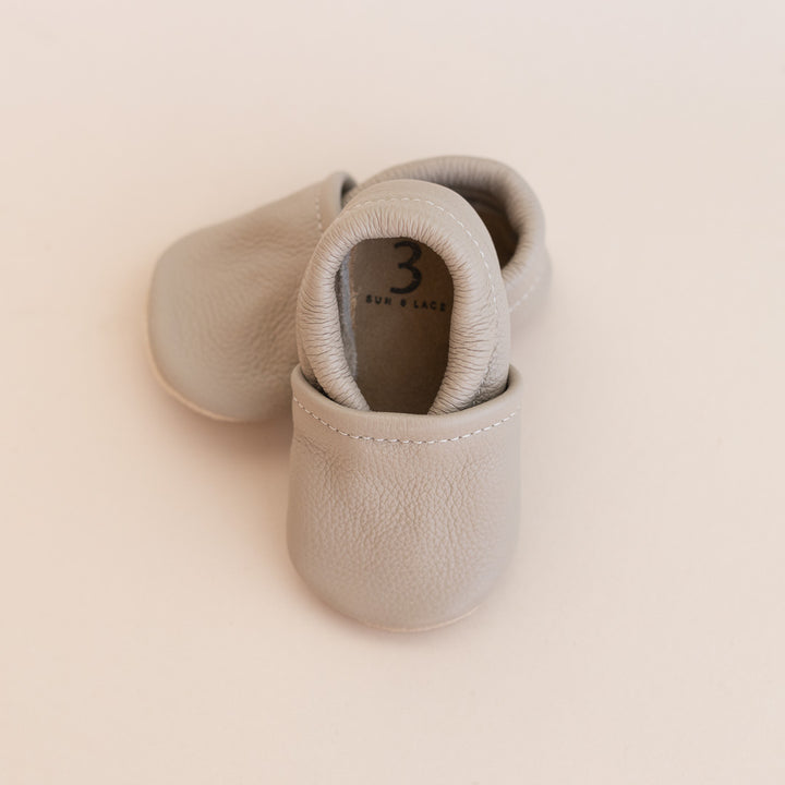 Light Gray Slip-On Baby Shoes