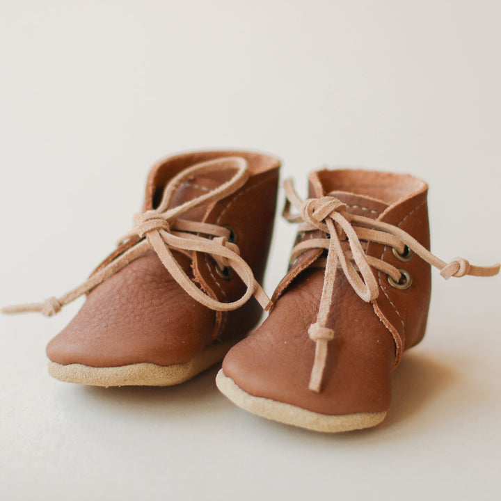 Baby Boots in Walnut