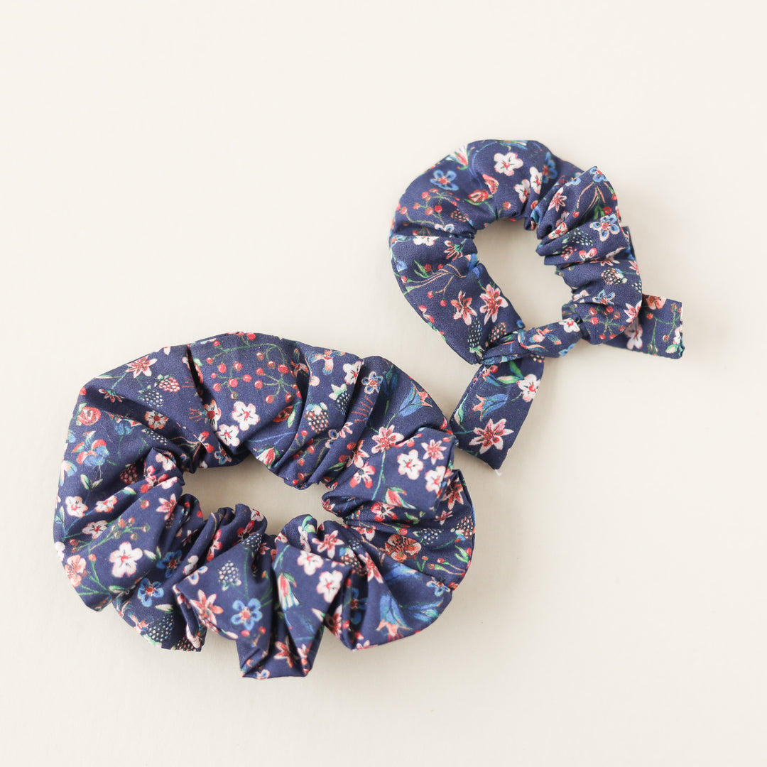 Adult Scrunchie in Blue Floral