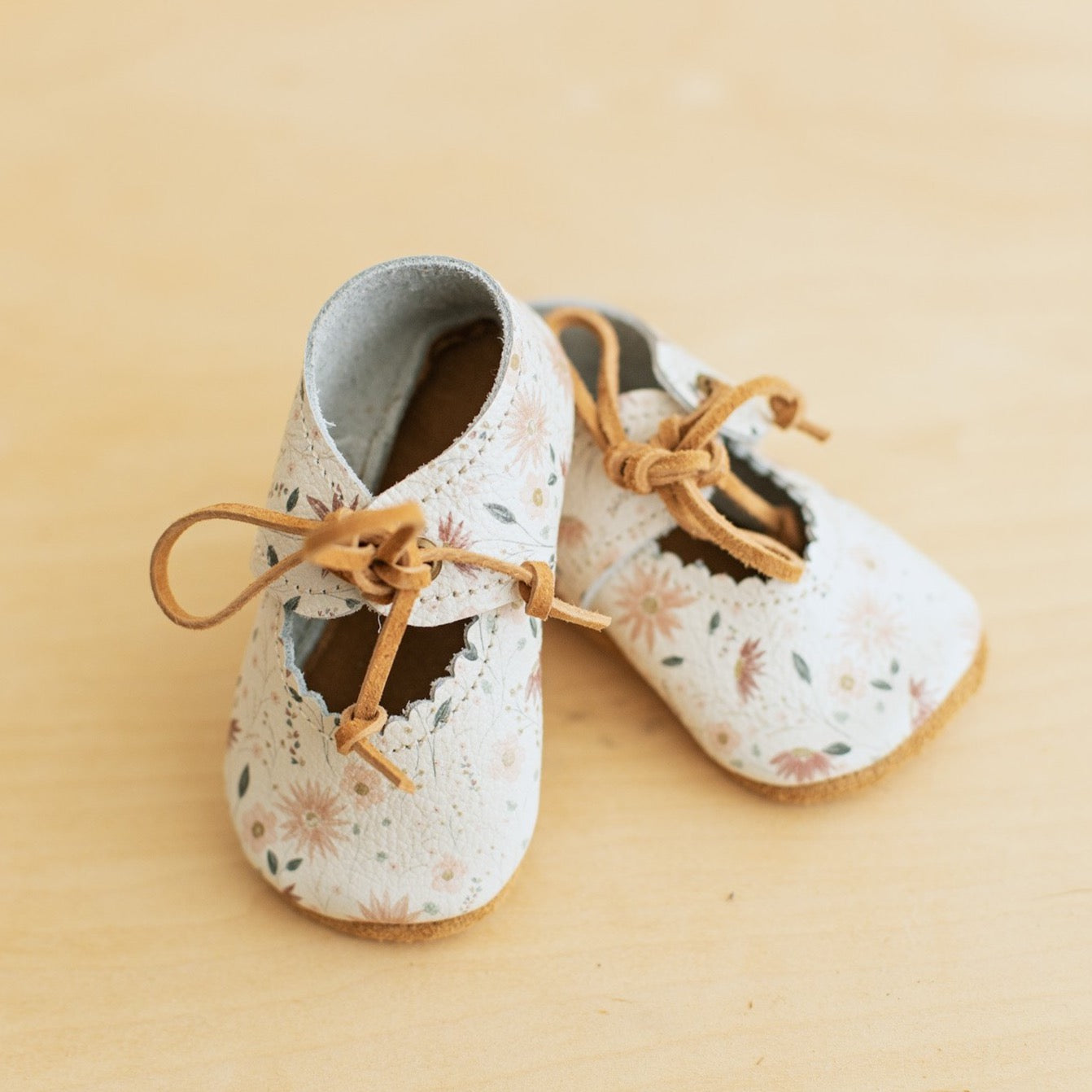 sun and lace Bella Janes in floral print