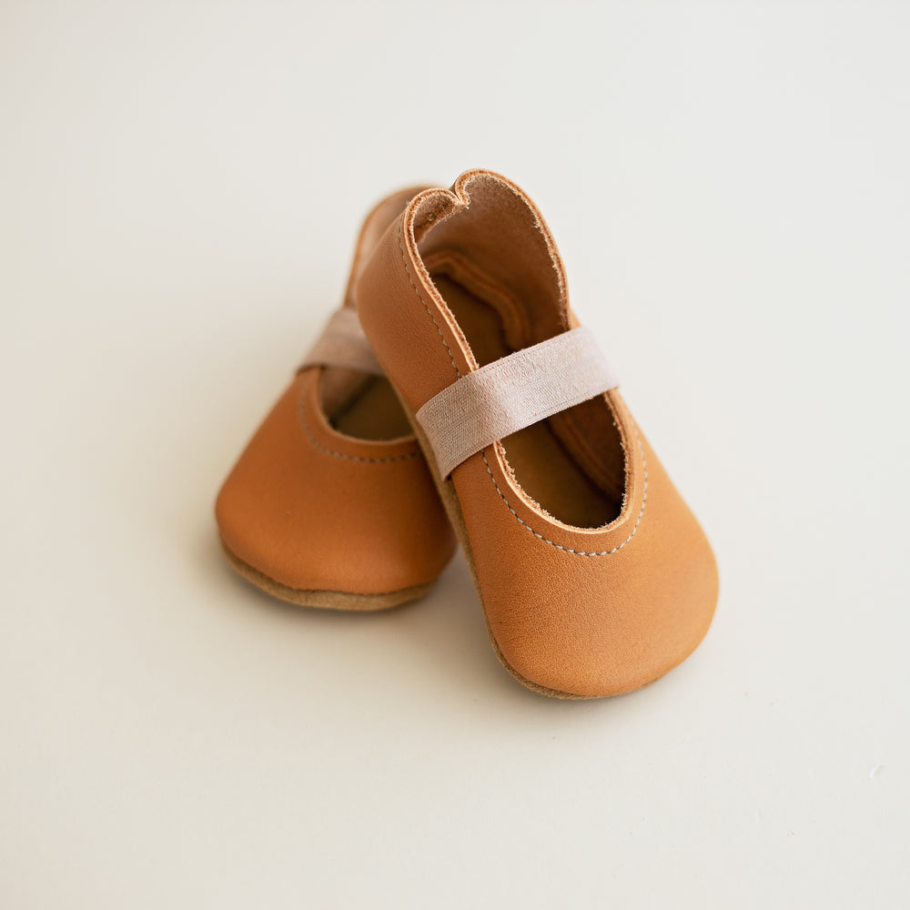 soft sole leather baby Mary Janes. Slip-on baby girl shoes
