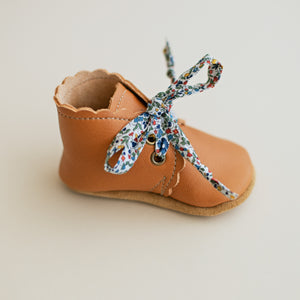 Leather Baby Boots for Girls with Scalloped Edges