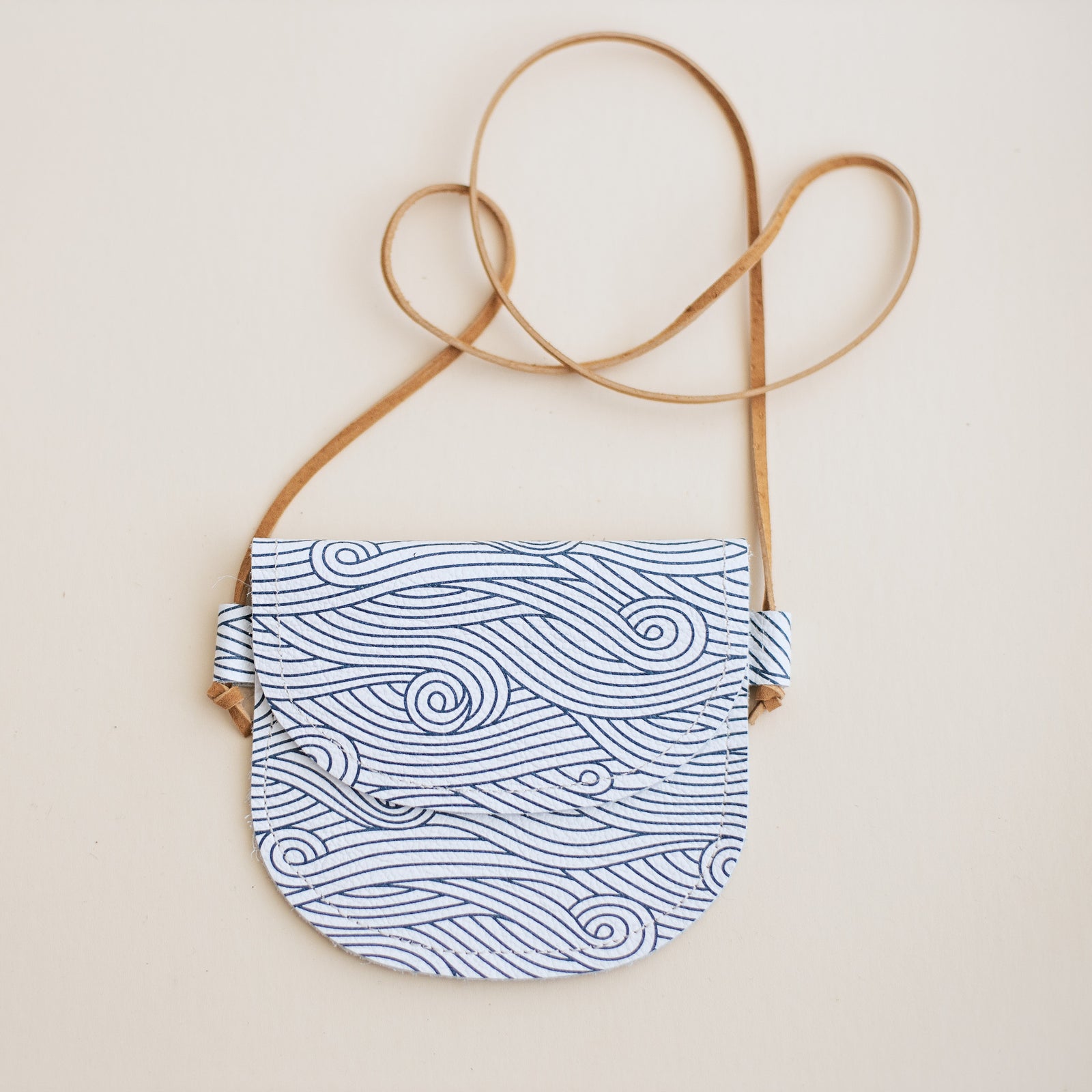 wave print little kids bag