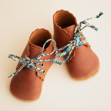 cognac leather baby boots
