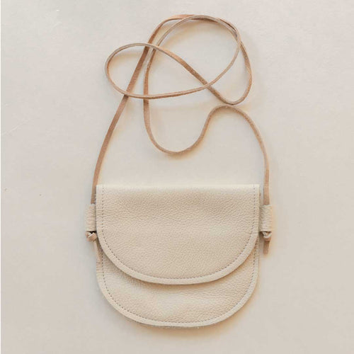 Toddler Leather Bag in Cream