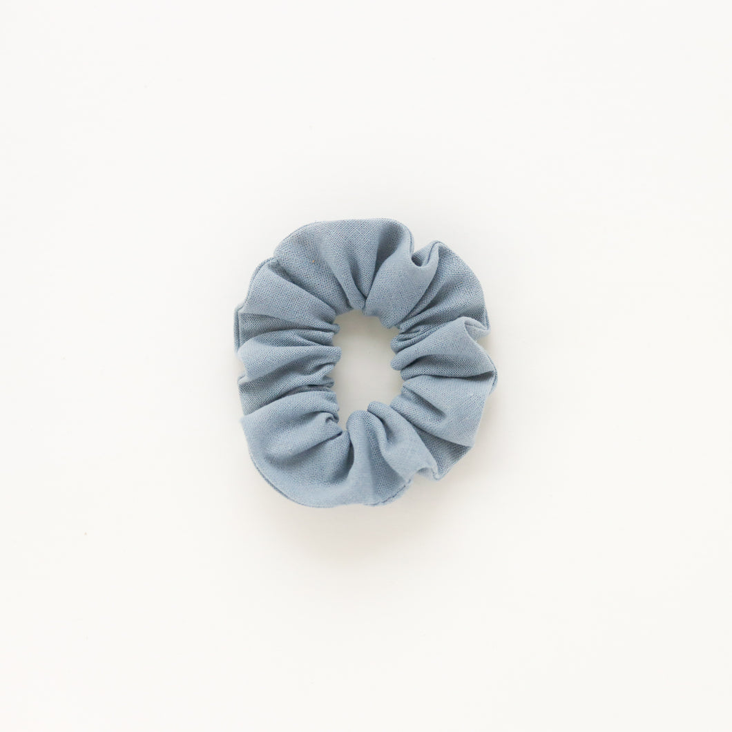 Adult Scrunchie in Blue Linen
