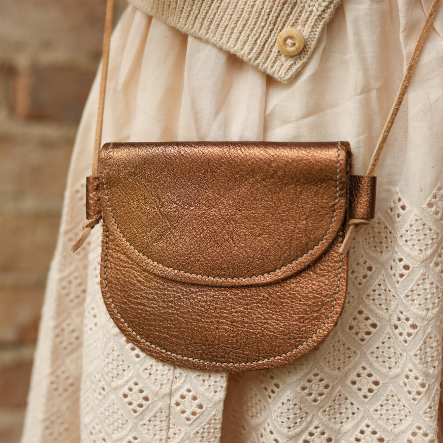 Toddler Leather bag in Bronze – Sun & Lace